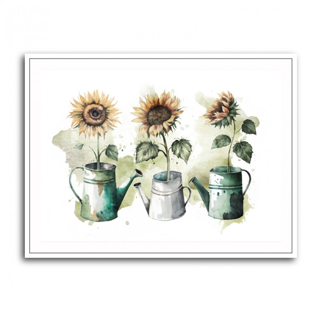 Three Sunflowers Wall Art