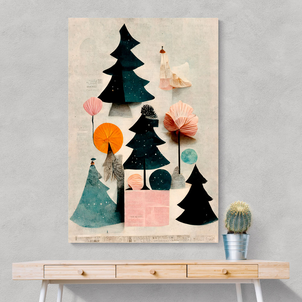 Cute Pine Tree Composition