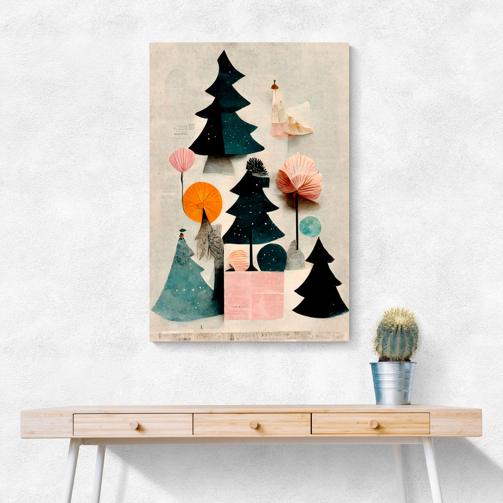 Cute Pine Tree Composition