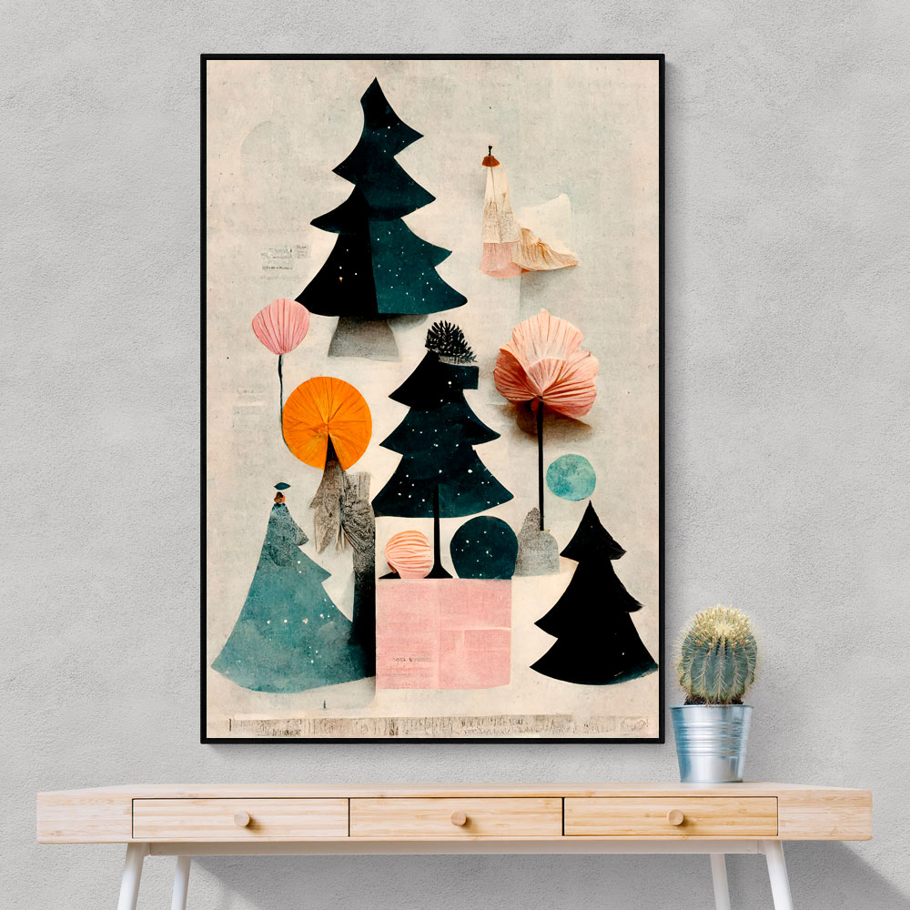 Cute Pine Tree Composition