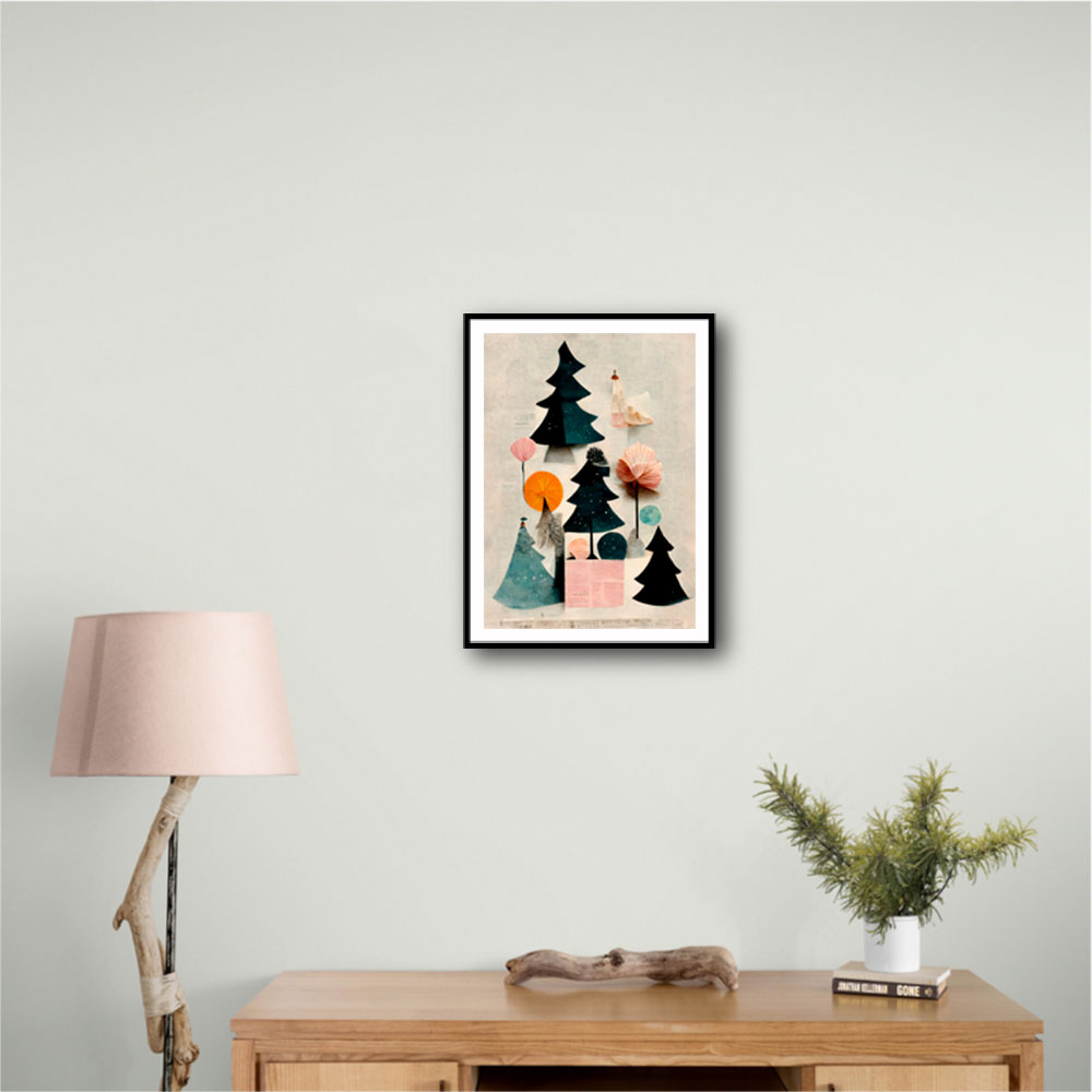 Cute Pine Tree Composition