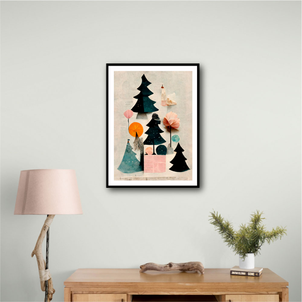 Cute Pine Tree Composition