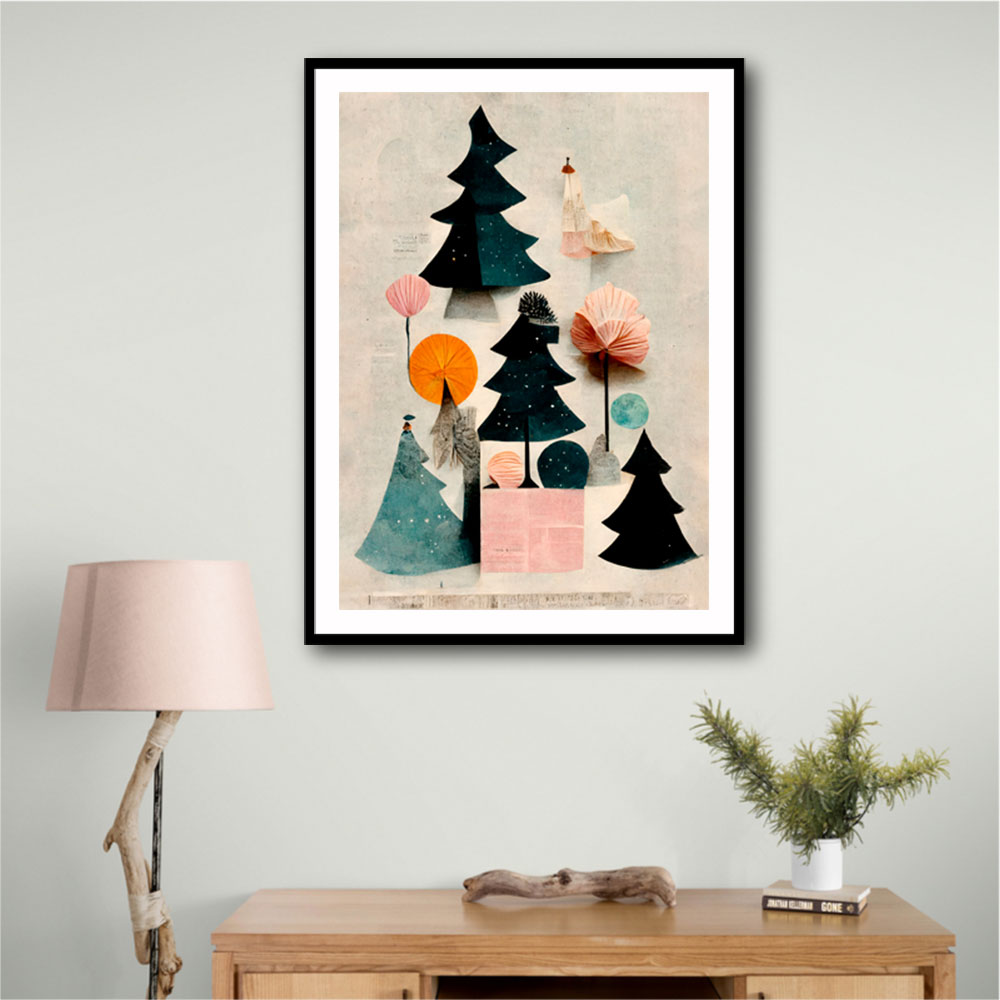 Cute Pine Tree Composition