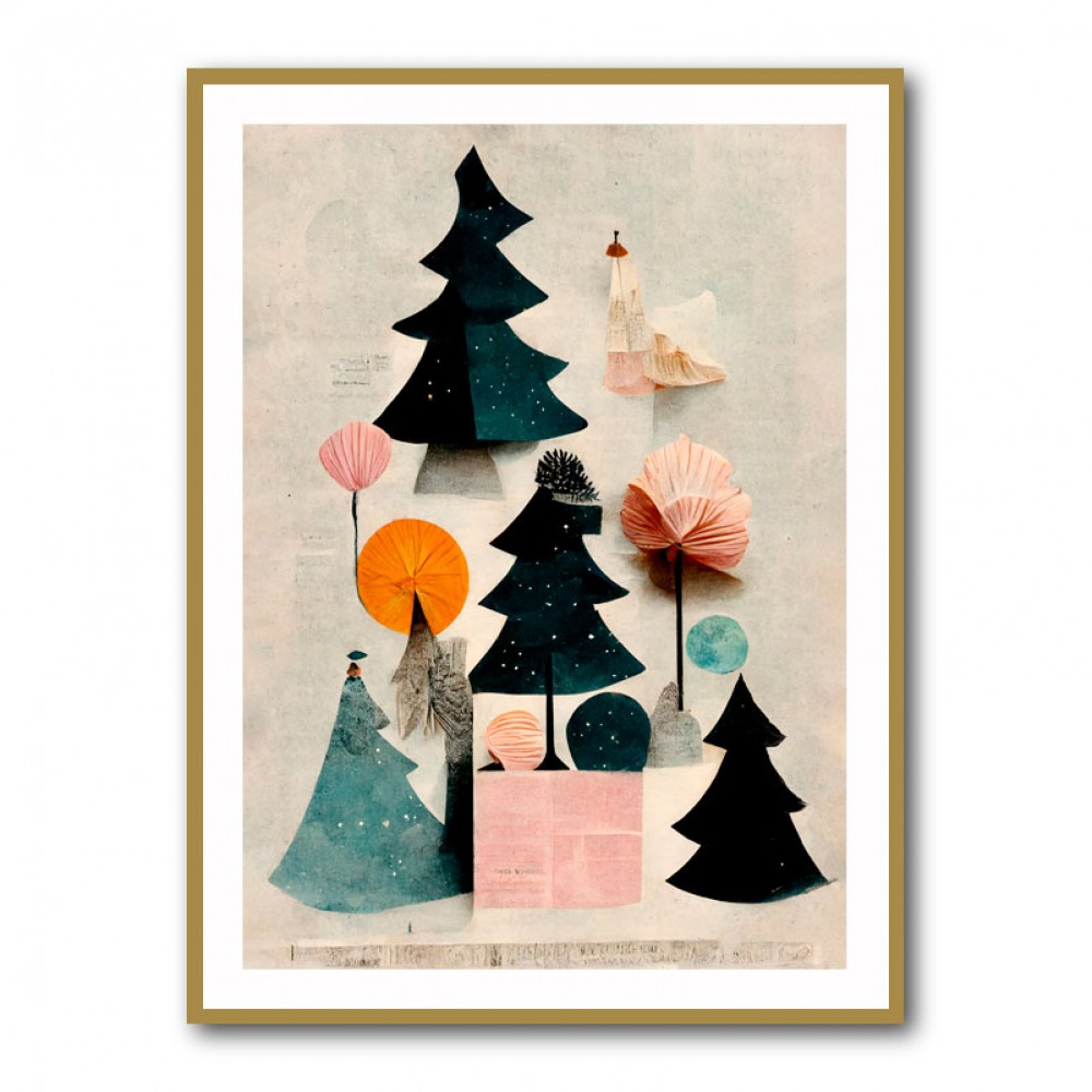 Cute Pine Tree Composition