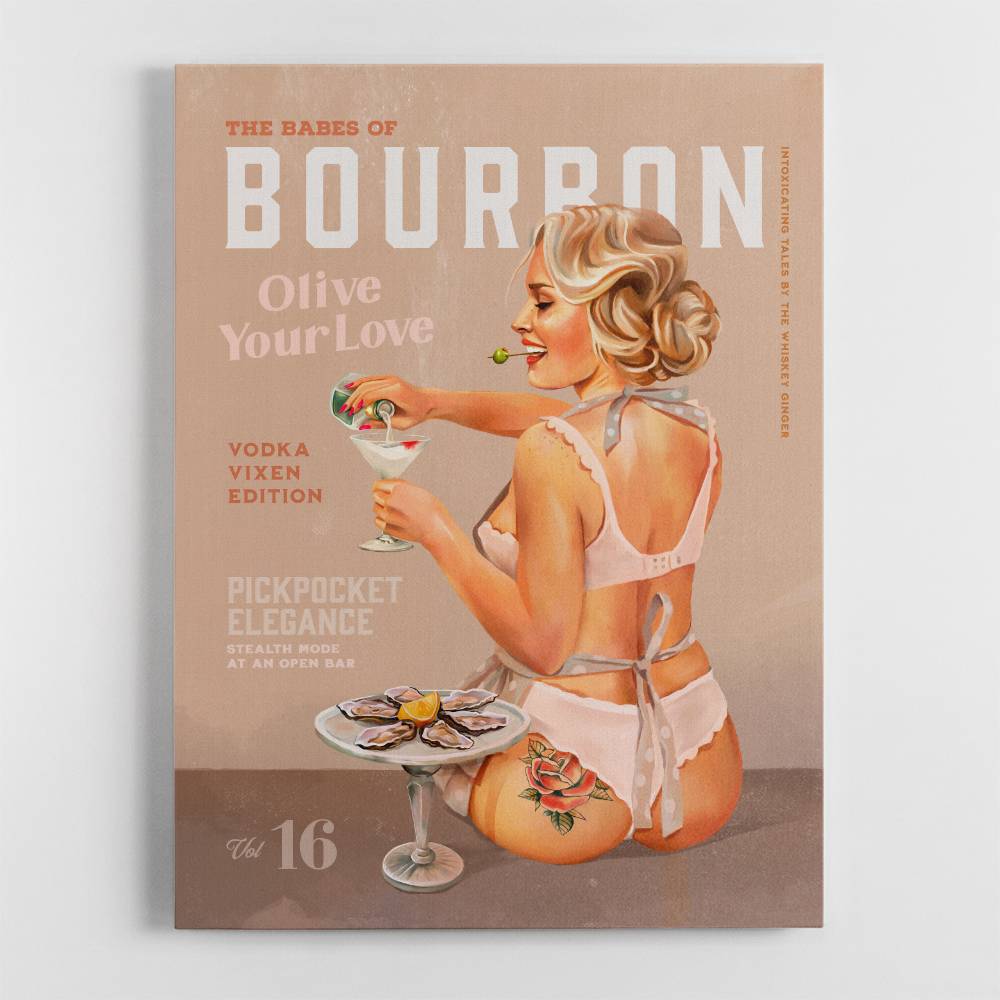 Babes of Bourbon Vol 16 Vintage Vodka Martini Pin Up Girl