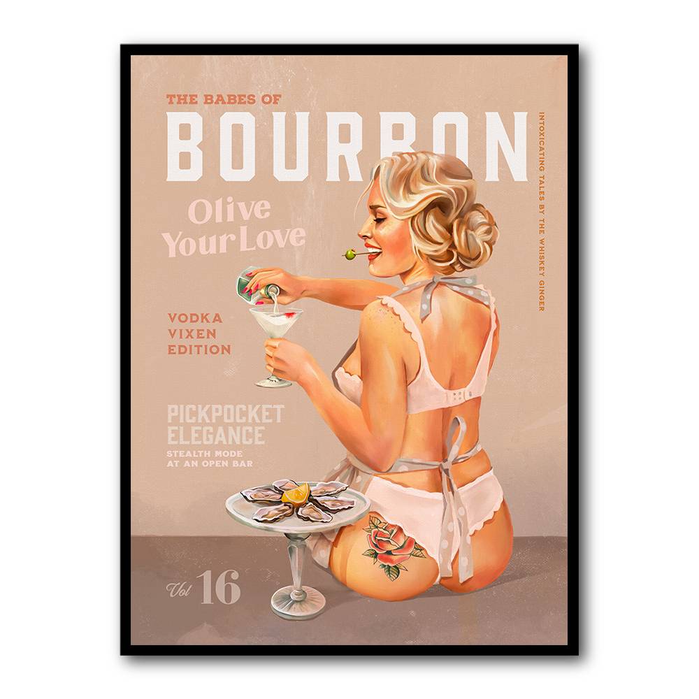 Babes of Bourbon Vol 16 Vintage Vodka Martini Pin Up Girl