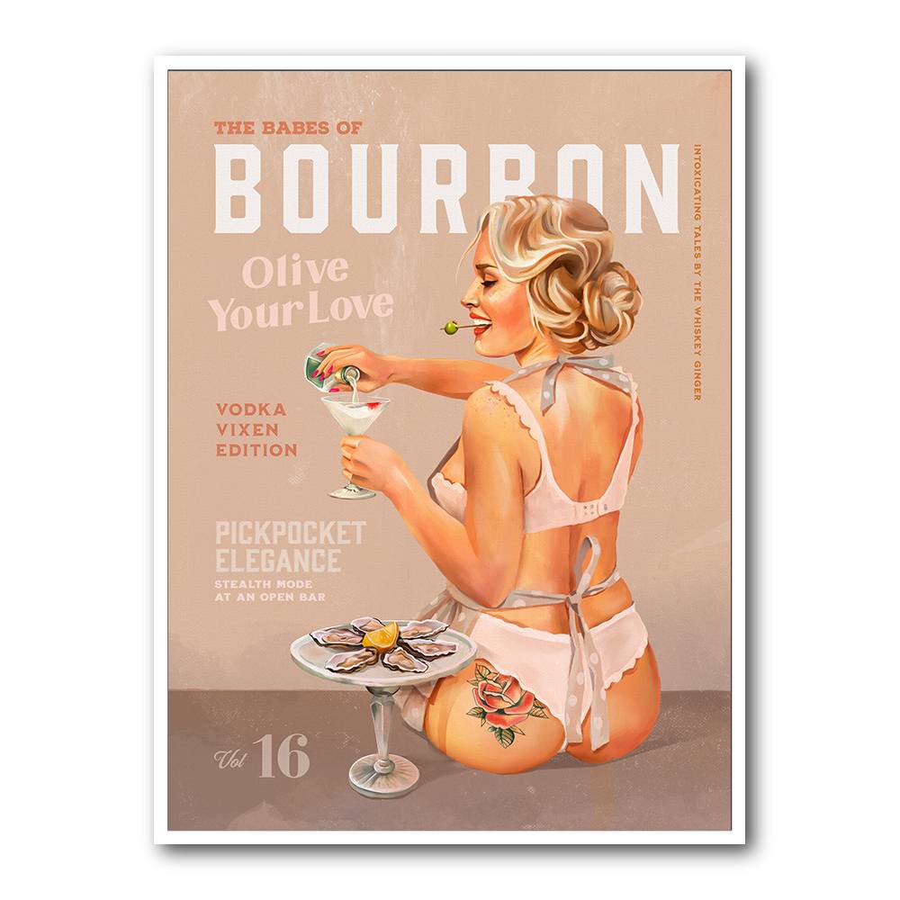 Babes of Bourbon Vol 16 Vintage Vodka Martini Pin Up Girl