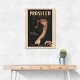 Cute Art Deco Prosecco Poster Of An Ostrich Wall Art