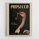 Cute Art Deco Prosecco Poster Of An Ostrich Wall Art