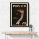 Cute Art Deco Prosecco Poster Of An Ostrich Wall Art