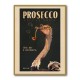 Cute Art Deco Prosecco Poster Of An Ostrich Wall Art