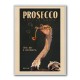 Cute Art Deco Prosecco Poster Of An Ostrich Wall Art