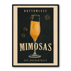 Bottomless Mimosas Brunch Prosecco A Champagne Art Wall Art