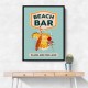 Beach Bar Summer Tropical Cocktail Bar Art Wall Art