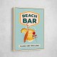 Beach Bar Summer Tropical Cocktail Bar Art Wall Art