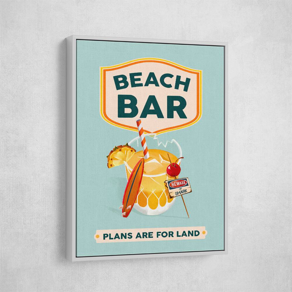 Beach Bar Summer Tropical Cocktail Bar Art Wall Art