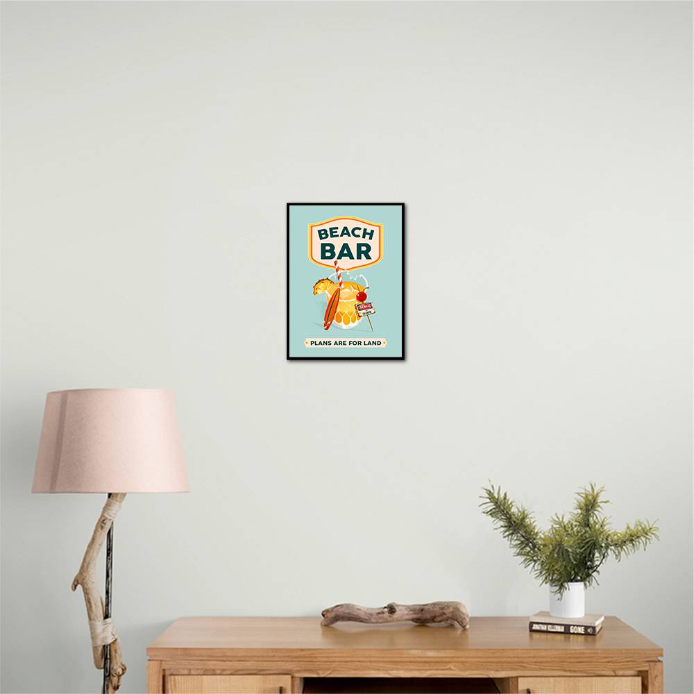 Beach Bar Summer Tropical Cocktail Bar Art Wall Art