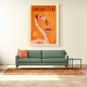 Amaretto Flamingo Art Deco Italian Cafe Travel Art Wall Art