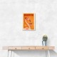 Amaretto Flamingo Art Deco Italian Cafe Travel Art Wall Art