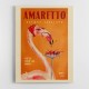 Amaretto Flamingo Art Deco Italian Cafe Travel Art Wall Art