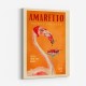 Amaretto Flamingo Art Deco Italian Cafe Travel Art Wall Art