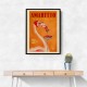 Amaretto Flamingo Art Deco Italian Cafe Travel Art Wall Art