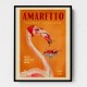 Amaretto Flamingo Art Deco Italian Cafe Travel Art Wall Art