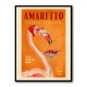 Amaretto Flamingo Art Deco Italian Cafe Travel Art Wall Art