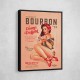 Babes Of Bourbon Vol 22 Vintage Pinup Girl Drinking A Cocktail Wall Art