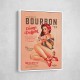 Babes Of Bourbon Vol 22 Vintage Pinup Girl Drinking A Cocktail Wall Art