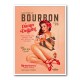 Babes Of Bourbon Vol 22 Vintage Pinup Girl Drinking A Cocktail Wall Art