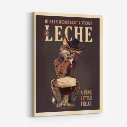 Bourbon De Leche Guinness Style Cat Art Wall Art