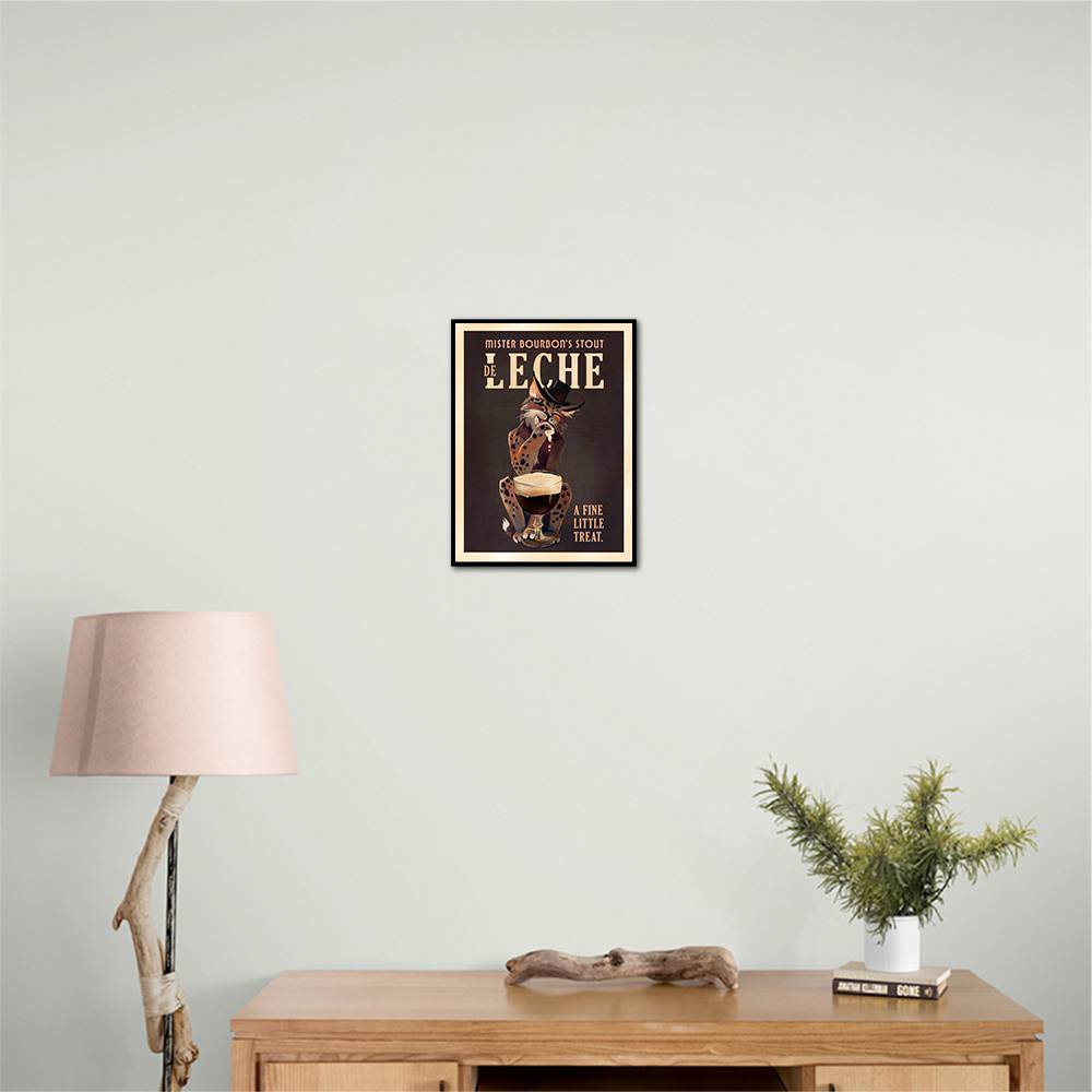 Bourbon De Leche Guinness Style Cat Art Wall Art