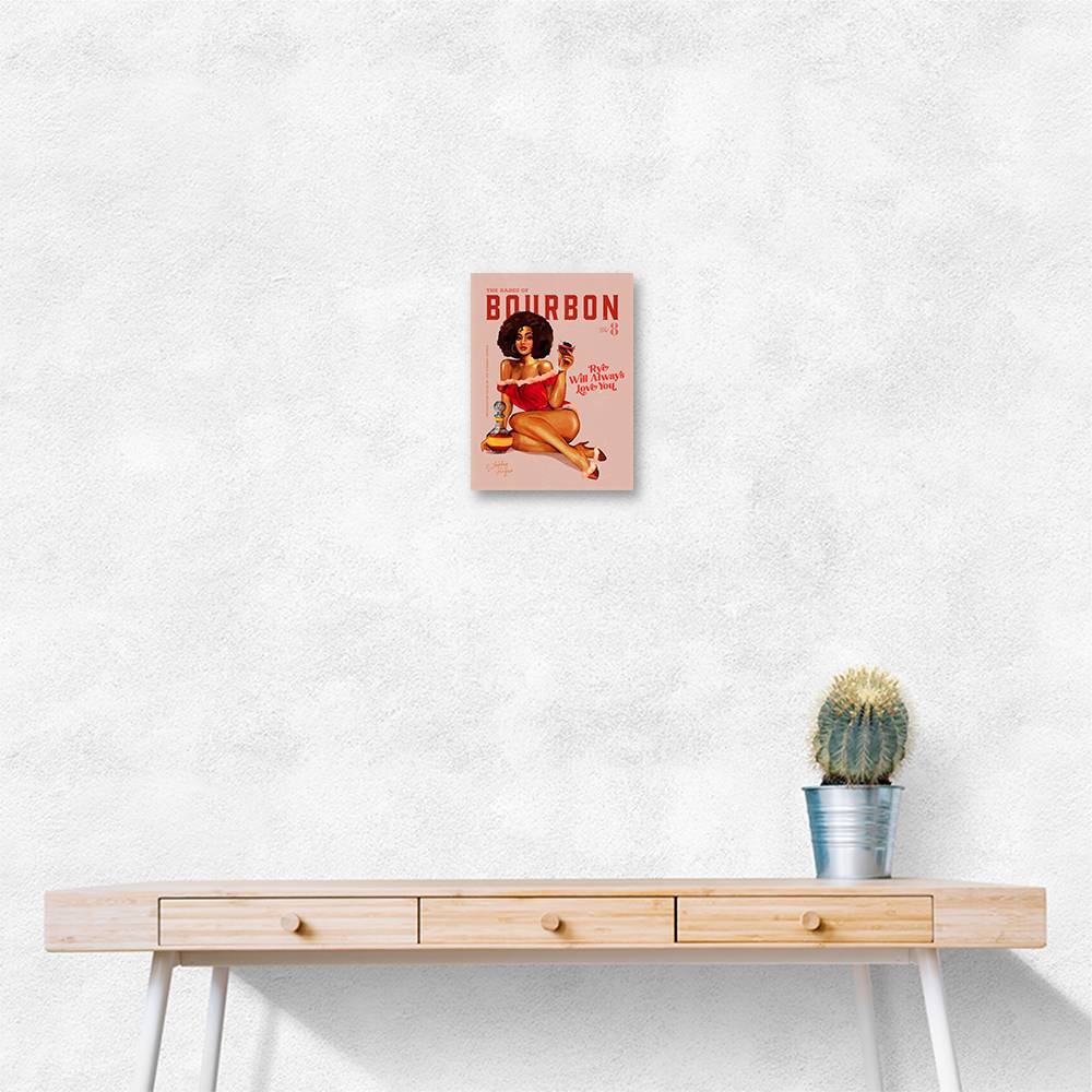 Babes Of Bourbon Vol 8 Vintage Pinup Girl With Afro Wall Art