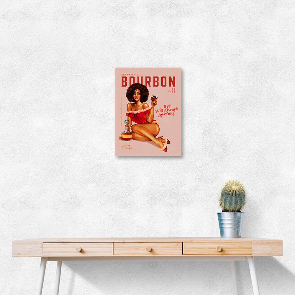 Babes Of Bourbon Vol 8 Vintage Pinup Girl With Afro Wall Art