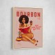 Babes Of Bourbon Vol 8 Vintage Pinup Girl With Afro Wall Art