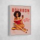 Babes Of Bourbon Vol 8 Vintage Pinup Girl With Afro Wall Art