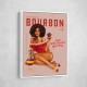 Babes Of Bourbon Vol 8 Vintage Pinup Girl With Afro Wall Art