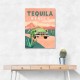 Tequila Mexico Colorful Vintage Travel Poster Wall Art