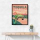 Tequila Mexico Colorful Vintage Travel Poster Wall Art