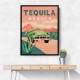 Tequila Mexico Colorful Vintage Travel Poster Wall Art