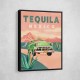 Tequila Mexico Colorful Vintage Travel Poster Wall Art