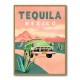 Tequila Mexico Colorful Vintage Travel Poster Wall Art