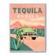 Tequila Mexico Colorful Vintage Travel Poster Wall Art