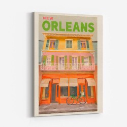 New Orleans Louisiana Vintage Travel Poster Wall Art