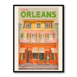 New Orleans Louisiana Vintage Travel Poster Wall Art