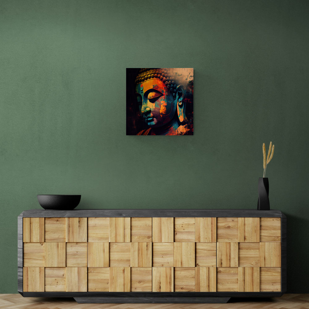 Buddha Head Abstract Color 4 Wall Art