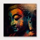 Buddha Head Abstract Color 4 Wall Art