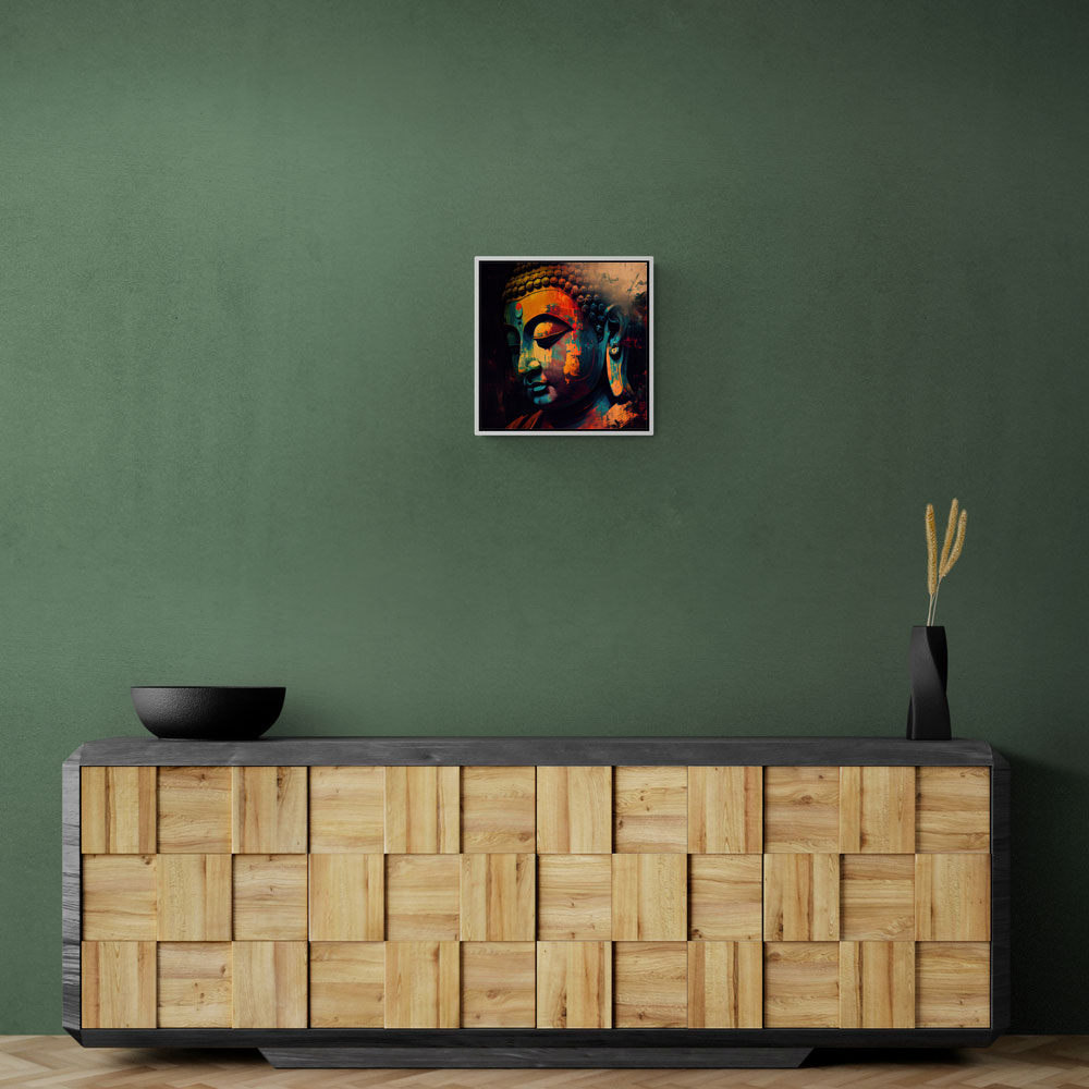 Buddha Head Abstract Color 4 Wall Art