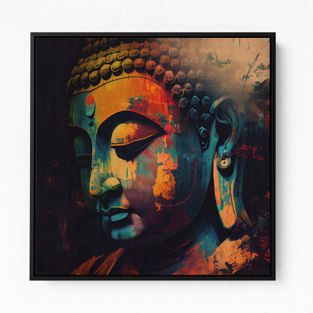 Buddha Head Abstract Color 4 Wall Art